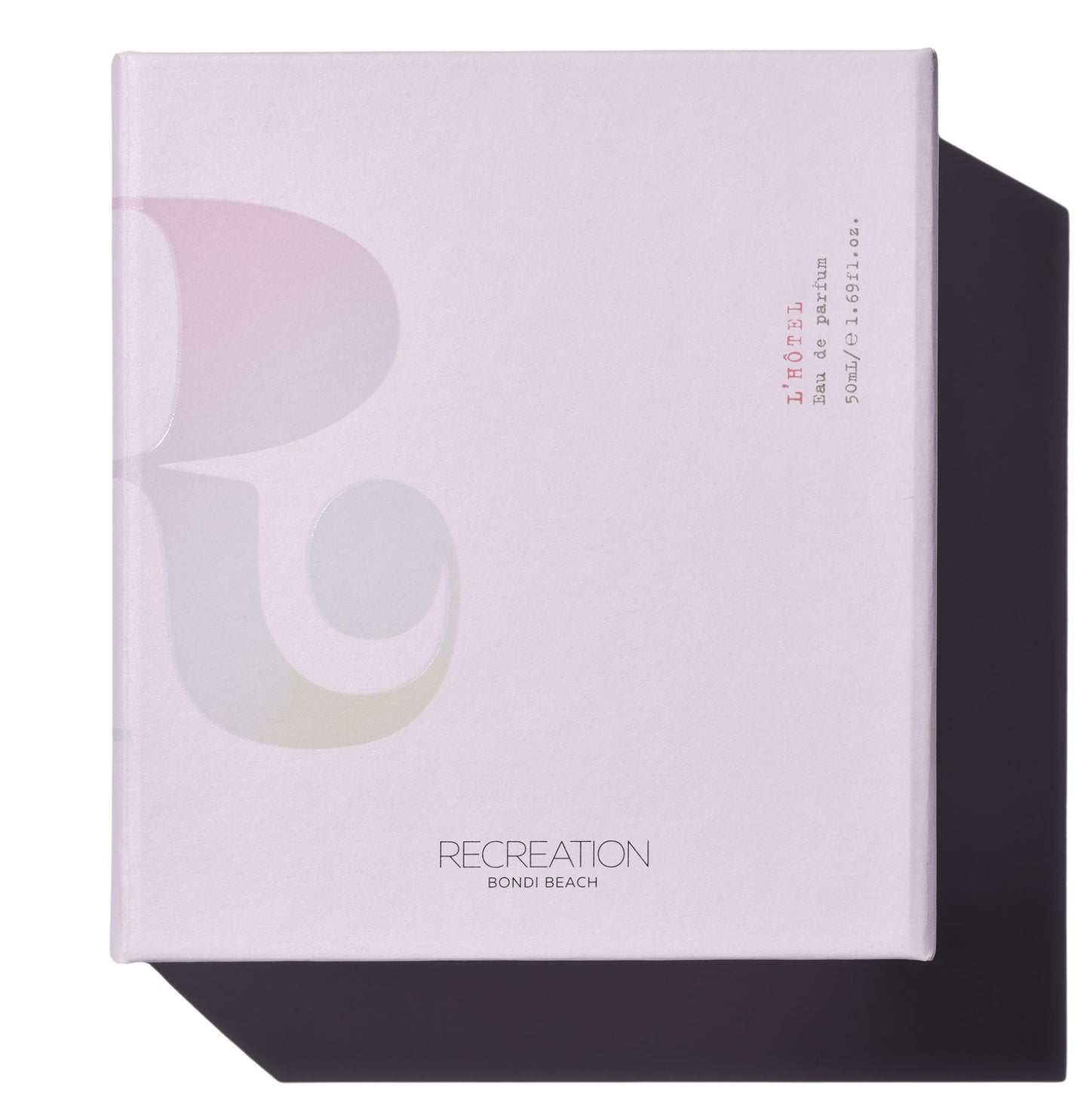 L’Hotel perfume box showcasing bergamot, rose and vanilla fragrance notes