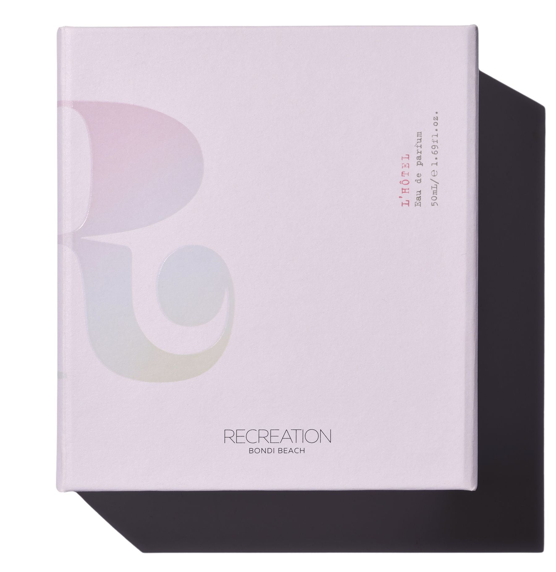 L’Hotel perfume box showcasing bergamot, rose and vanilla fragrance notes