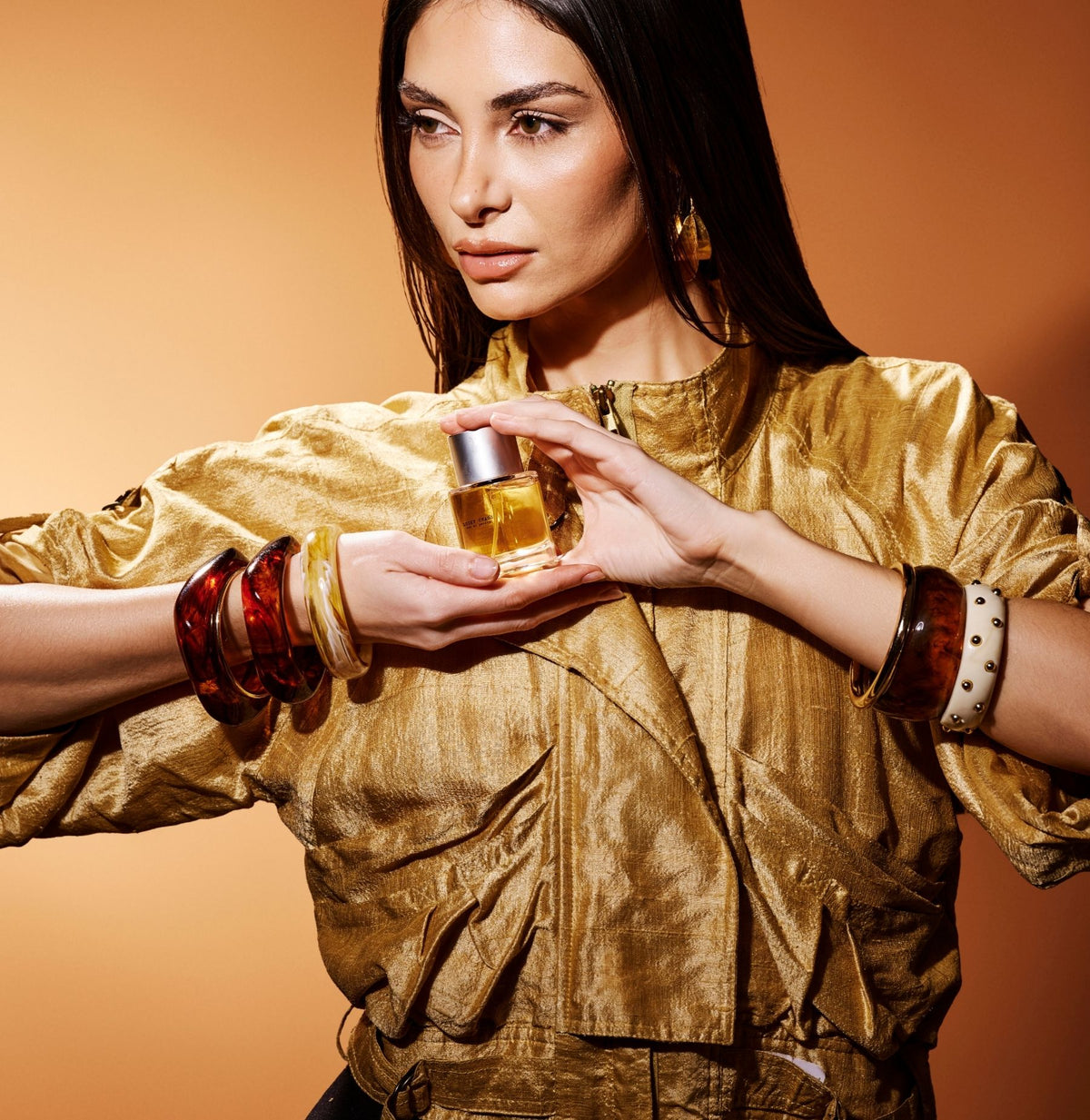 Lucky Chaos perfume lifestyle image evoking creamy milk, honey and caramel fragrance notes