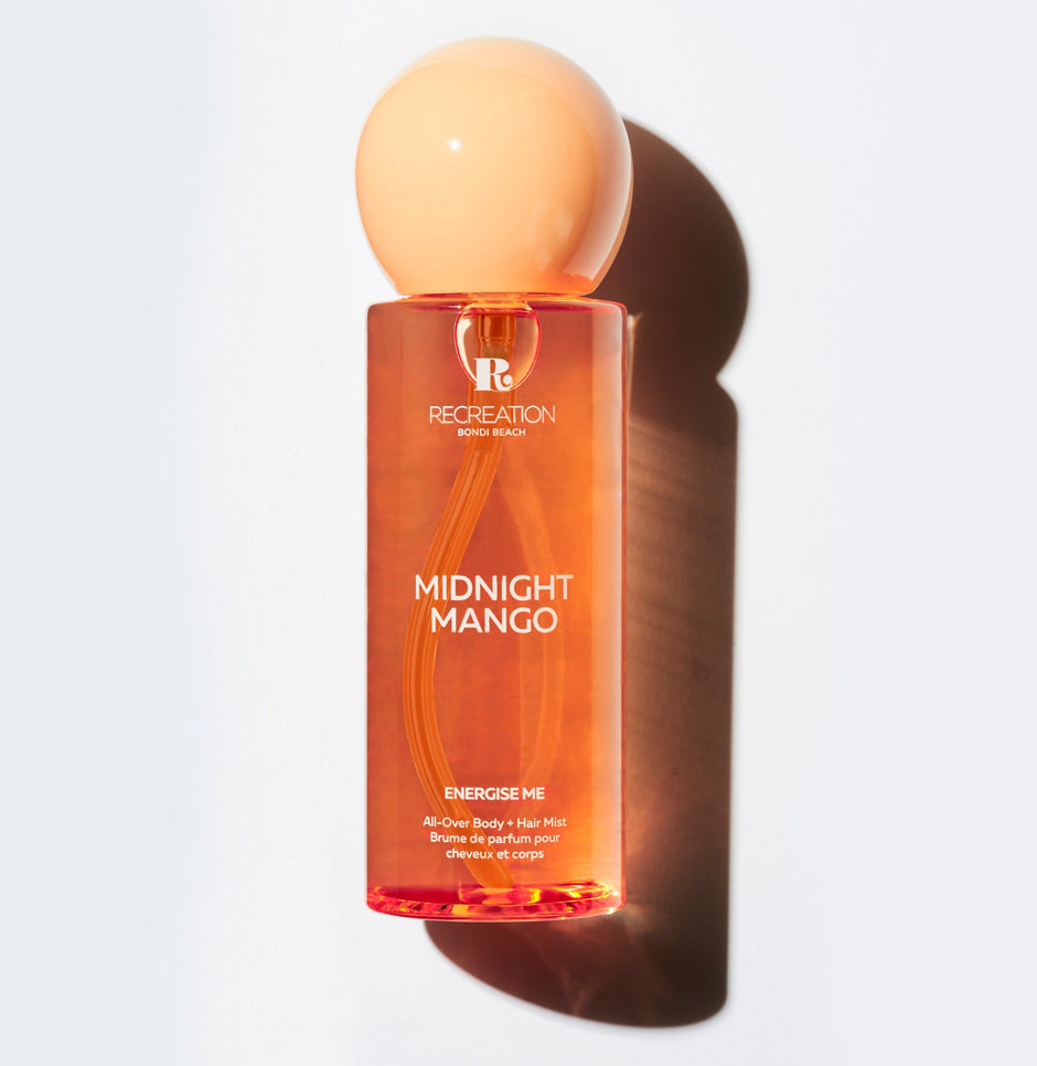 Midnight Mango all-over body mist with juicy mango and coconut fragrance by Recreation Beauty